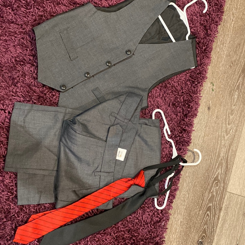 Dress pants and matching vest with 2 ties